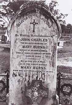 grave of john and mary burns