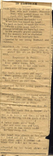 may beecher memoriam